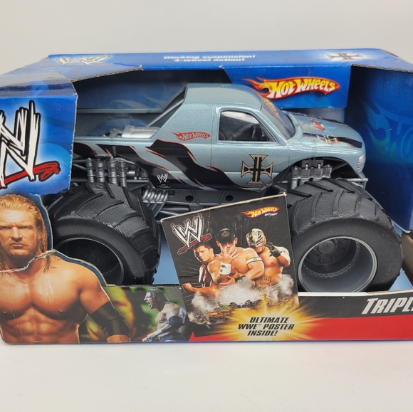 Hot Wheels Monster Truck WWE The Rock Undertaker Steve Austin Triple H Poster - Picture 4 of 5